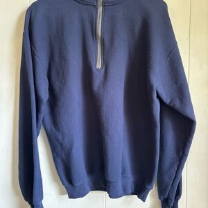 Gildan Men's Deep Blue Zip Up Sweater